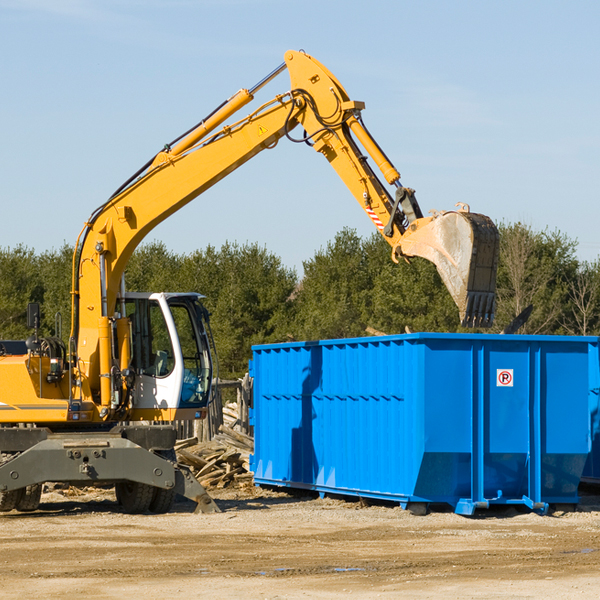 are there any restrictions on where a residential dumpster can be placed in Twin